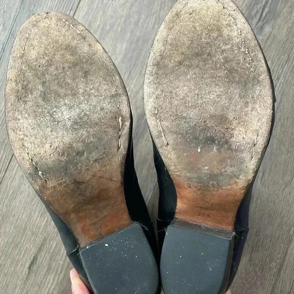 [7.5][W]Rag & Bone Newbury Nubuck Black Leather Heeled  Ankle Boots - Picture 8 of 11